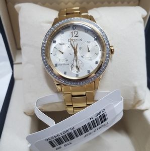 CITIZENSilhouette Crystal Champagne Dial Ladies Watch $350